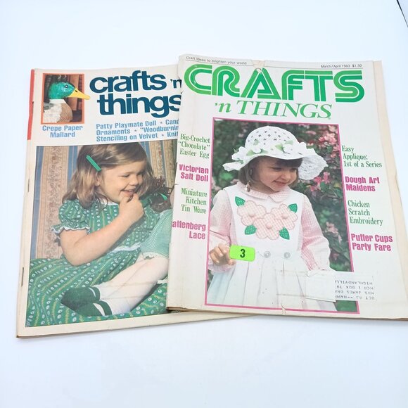 Vintage Crafts N Things Magazines Lot - March/April 1983 & April 1984 - Picture 1 of 2